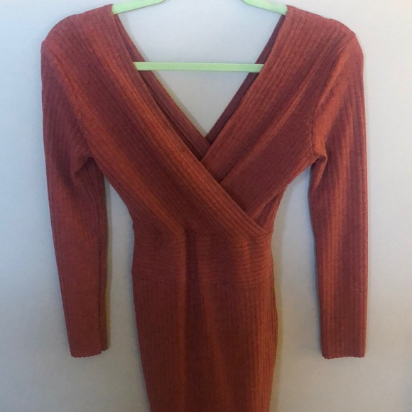 Red ribbed Nordstrom dress - Picture 3 of 5